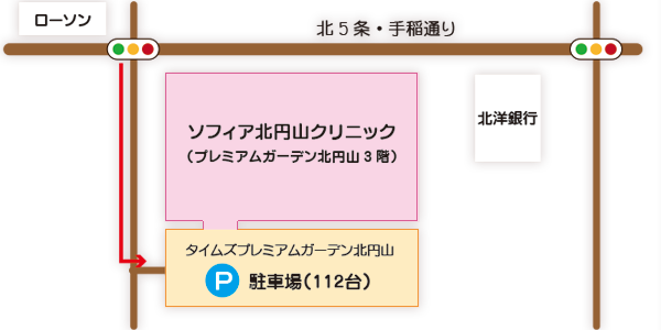 ソフィア北円山クリニック駐車場案内